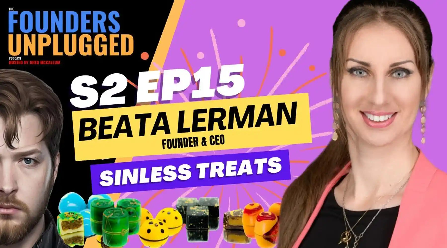 Founders Unplugged | S2 E15 Beata Lerman Ph.D, Founder & CEO of Sinless Treats