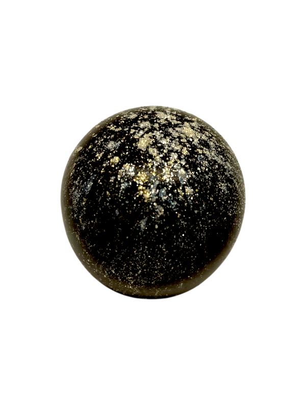 Ginger Truffle with sugar free milk chocolate ganache topped with mica powder