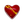 Lychee Bloom heart-shaped sugar free dark chocolate bonbon with red coloring and yellow stripes