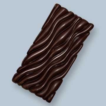 Dark Chocolate Bar on a blue background