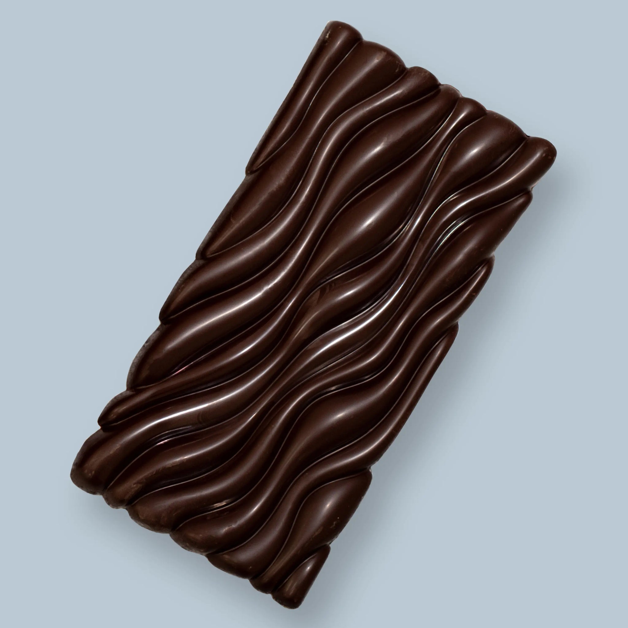 Dark Chocolate Bar on a blue background